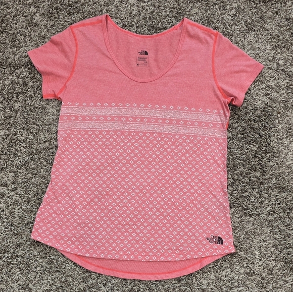 THE NORTH FACE FLASHDRY ACTIVEWEAR SHIRT Women's Size S DARK PINK Short Sleeve - Picture 1 of 5